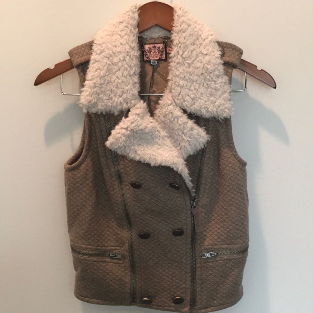 Juicy Couture shearling vest